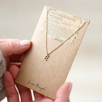 Tiny Pearl Initial Necklace - Gold - E