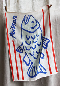 Poisson Tea Towel