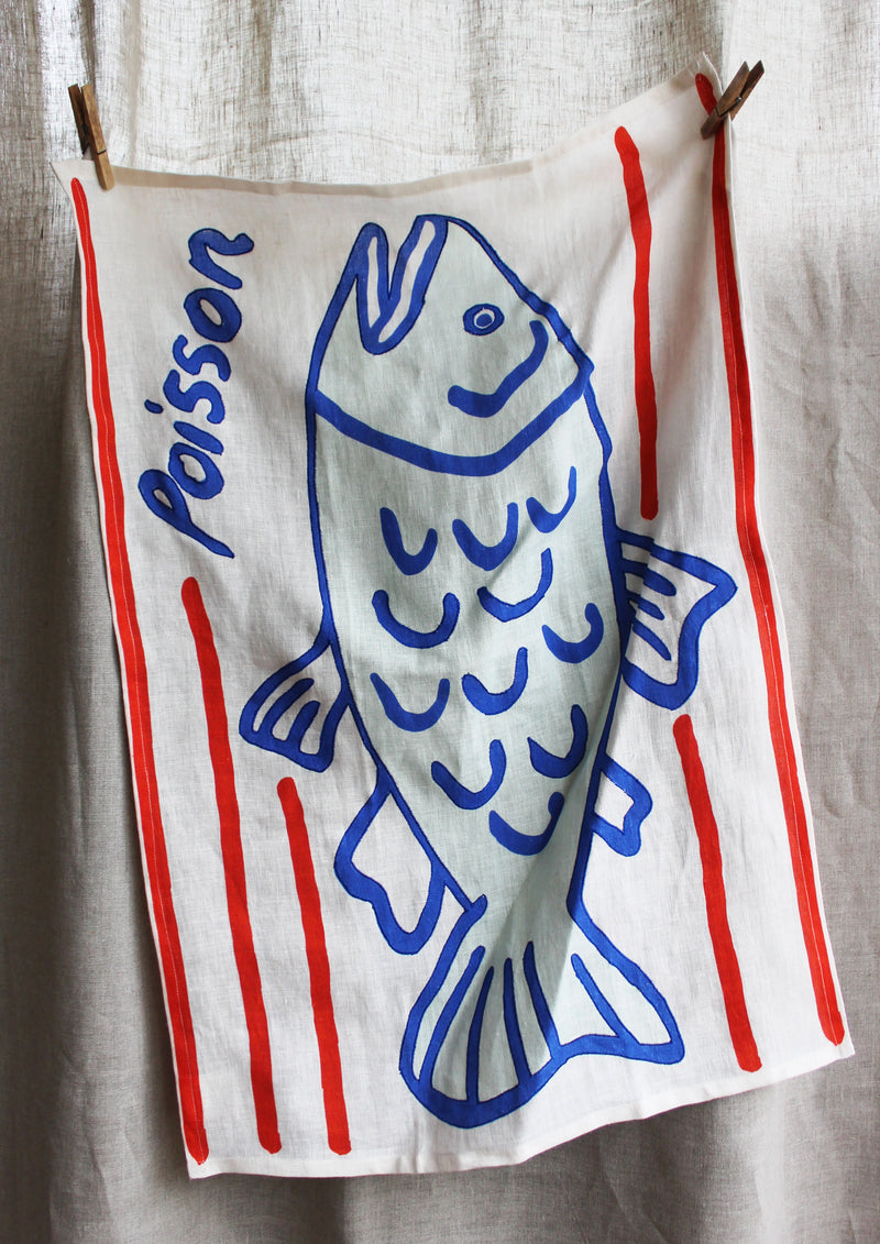 Poisson Tea Towel