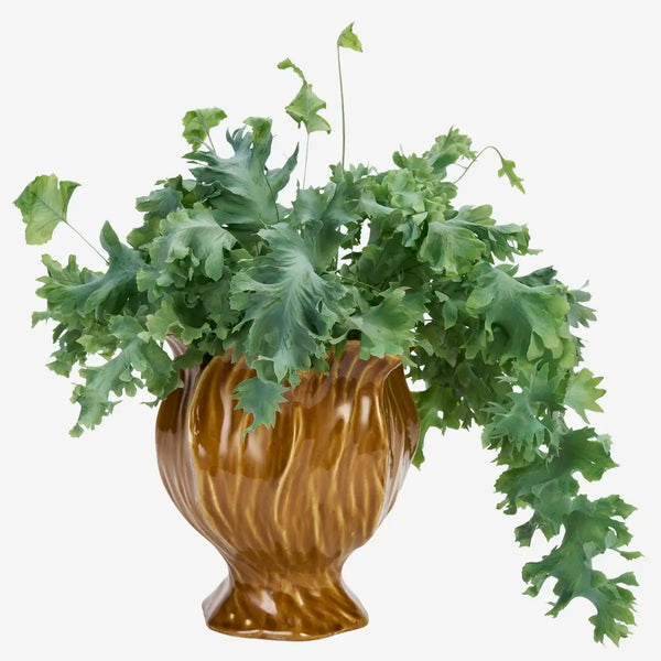 Madam Stoltz - Stoneware Flowerpot (Warm Yellow)