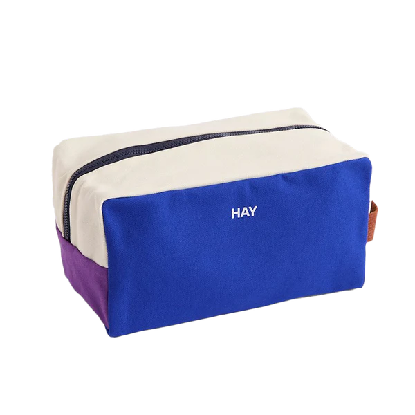 Multi Wash Bag-Medium-Electric blue multi