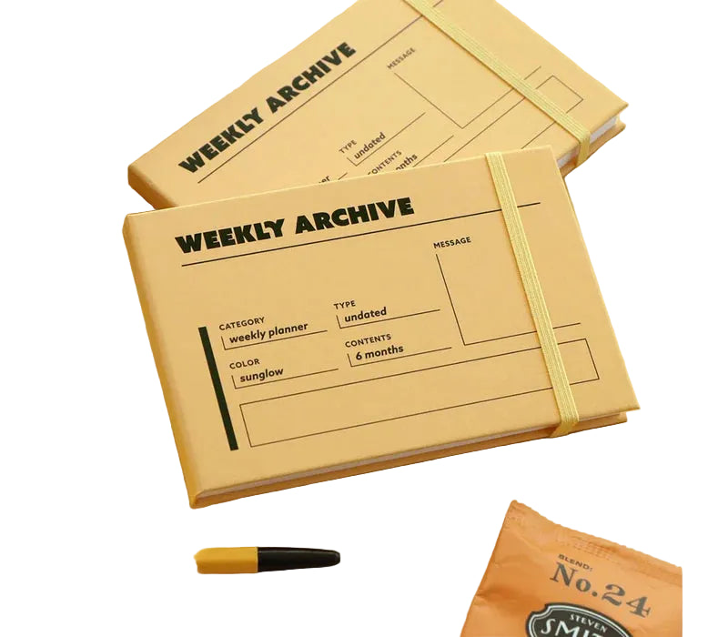 Iconic Undated Weekly Archive Planner - Sunglow