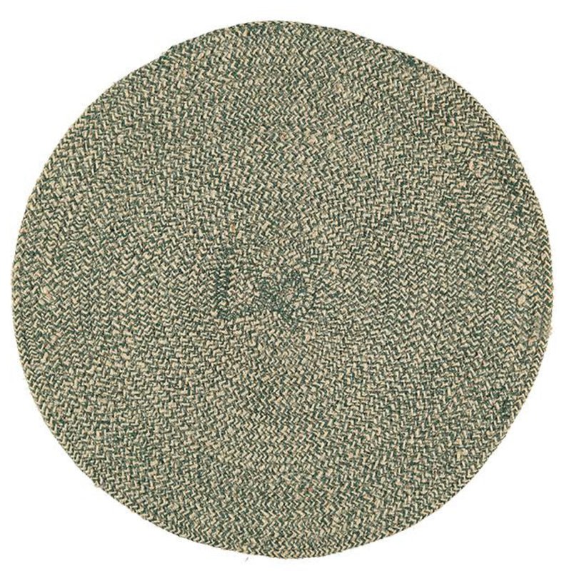 38cm Jute Placemat In Olive/Natural, 1 Mat