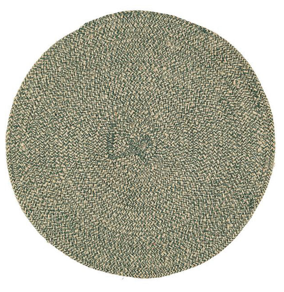 38cm Jute Placemat In Olive/Natural, 1 Mat