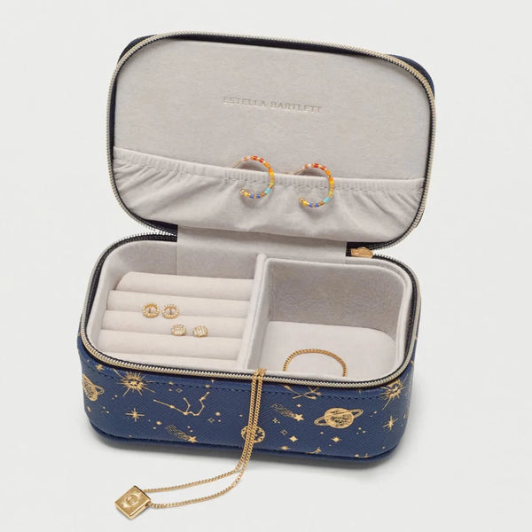 Mini Jewellery Box - Navy Celestial