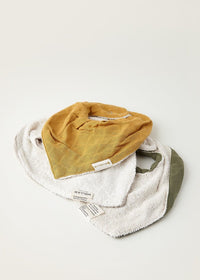 Fabelab - Bandana Bib - Olive Garden - 3 pack
