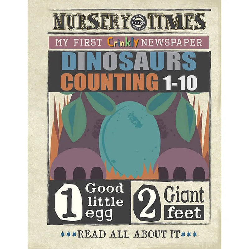 Crinkly Cloth Newspaper - Dinosaur Counting