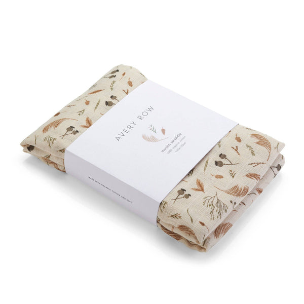 Organic Cotton Muslin Swaddle - Grasslands
