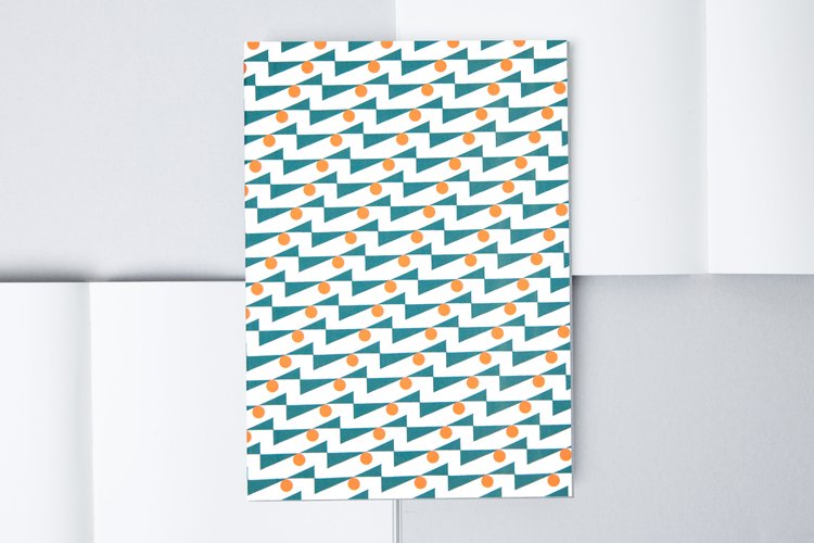 Limited Edition - A5 Layflat Notebook Ruled Pages - Enid print Turquoise/Red