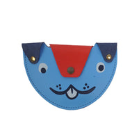 Puppy Pocket Purse in Cornflower/Red