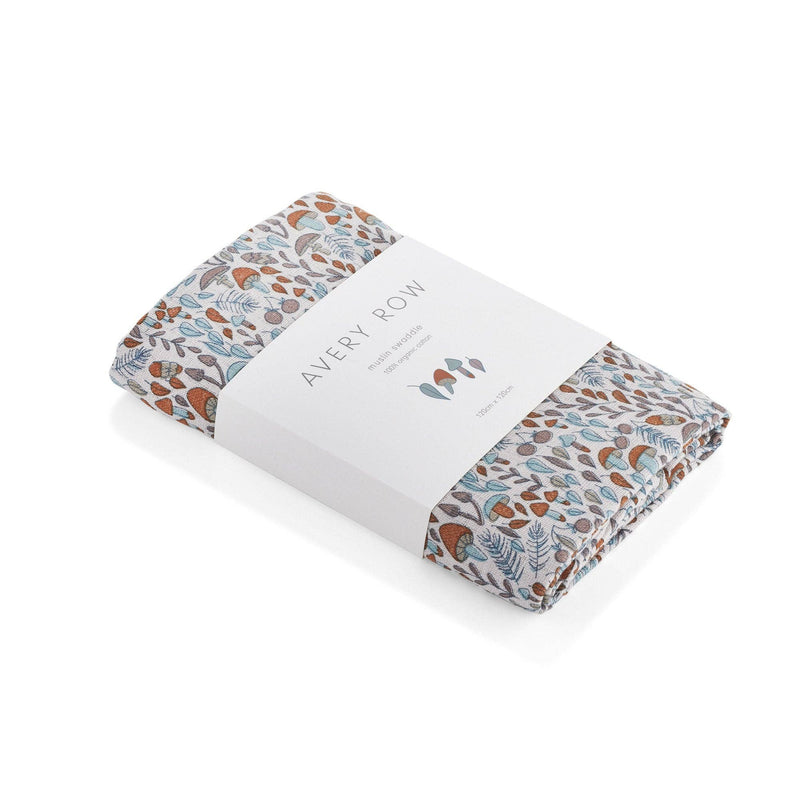Organic Cotton Muslin Swaddle - Woodland Walk