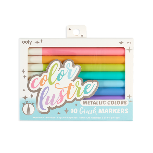 OOLY - Colour Lustre Metallic Brush Marker - Set of 10
