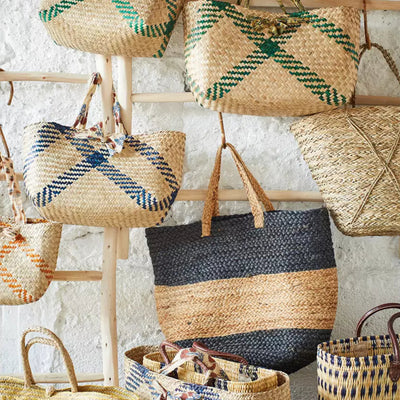 Seagrass Bag with Cotton Handles - Medium