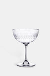 Champagne Saucers with Ovals Design - Set of 6