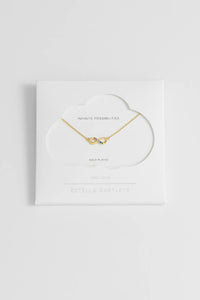 Multi CZ Infinity Necklace - Gold Plated