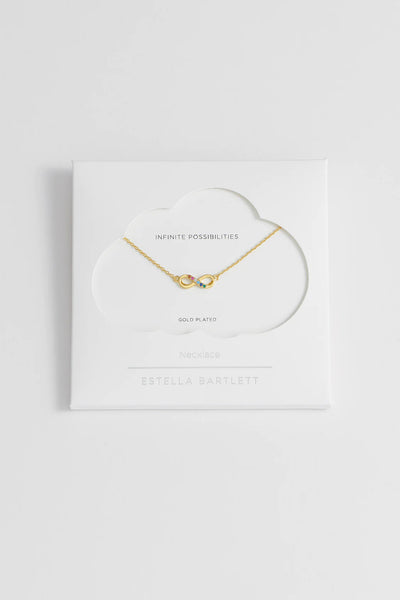 Estella Bartlett - Multi CZ Infinity Necklace - Gold Plated