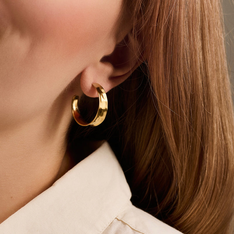 Midi Saga Hoops - Gold Plated