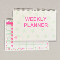 Weekly Planner - Pink & Green Star