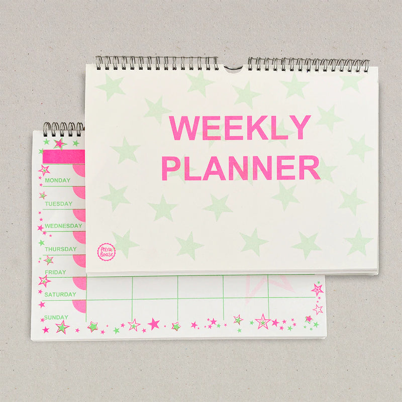 Weekly Planner - Pink & Green Star