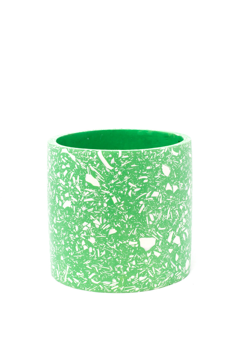 Salt Studios - Green & White Terrazzo Plant Pot