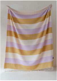 Lambswool Blanket in Lilac Candy Stripe