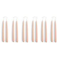 Set of 12 Mini Conical Candle - Light Rose
