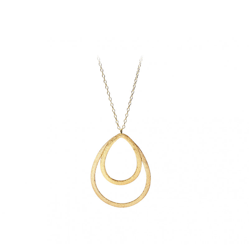 Double Drop Necklace - Gold Plated