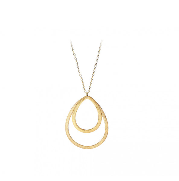 Double Drop Necklace - Gold Plated