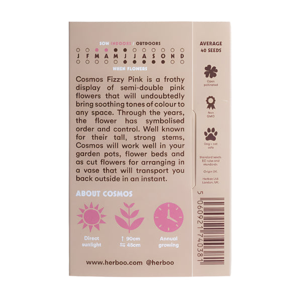 Cosmos ‘Fizzy Pink’ Seeds