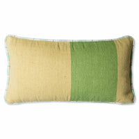 Hand Woven Wool Cushion Green (38X74)