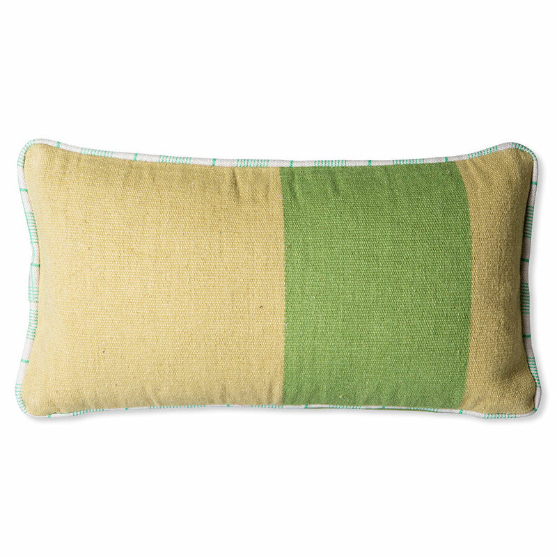 Hand Woven Wool Cushion Green (38X74)