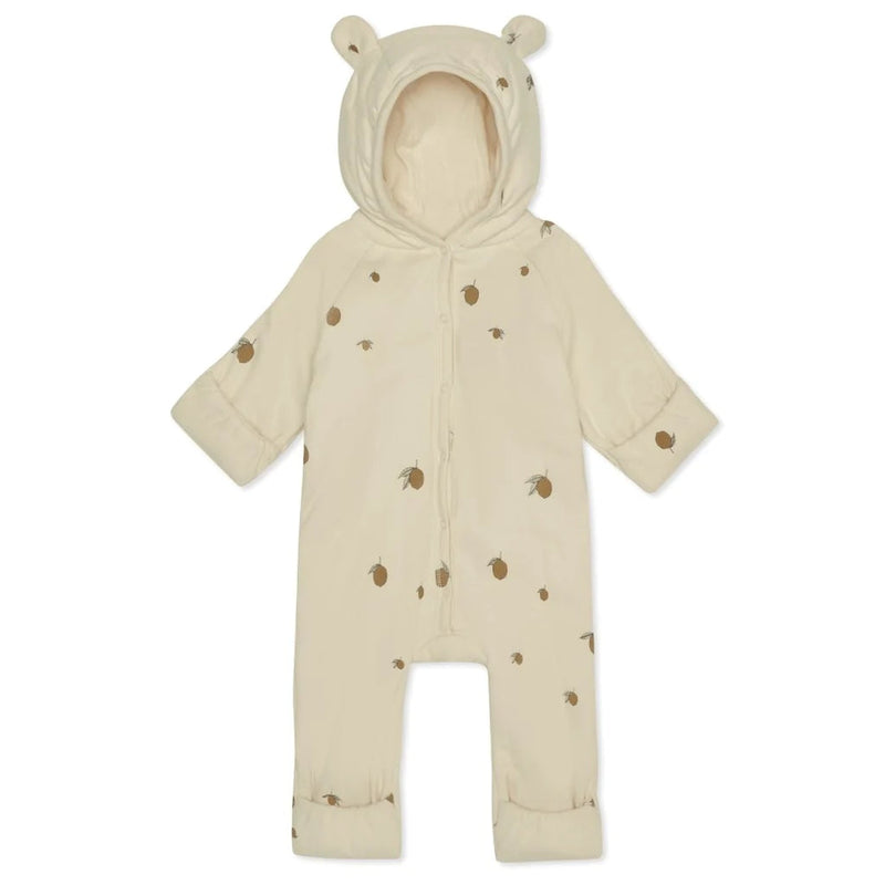 Konges Sløjd - Newborn Onesie w Hood - Lemons
