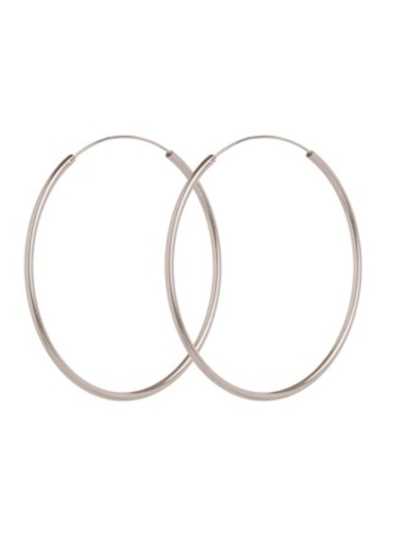 Plain Hoops - Silver