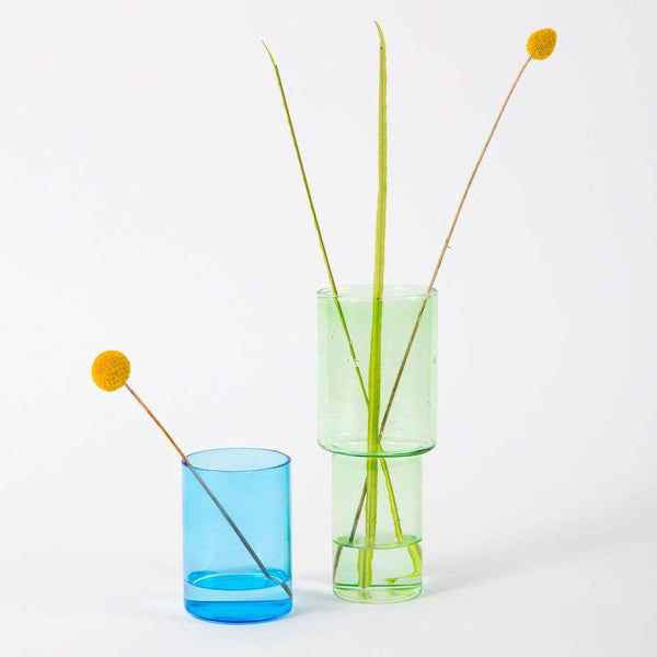 Stacking Glass Vase - Green / Blue
