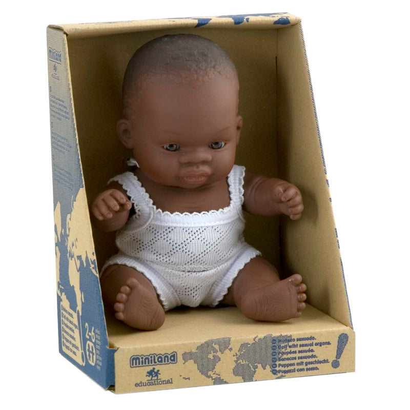 Miniland - Baby Doll African Girl 21cm