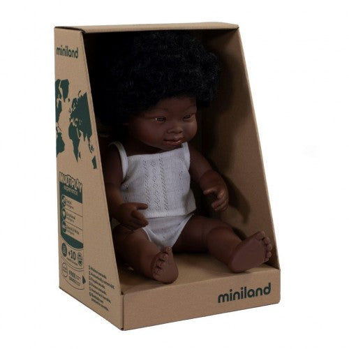 Miniland - Down Syndrome - African Girl - 38 cm