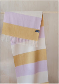 Lambswool Oversized Scarf in Lilac Candy Stripe