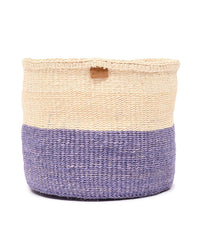 The Basket Room - JADALA: Lavender Colour Block Woven Basket: M / Purple / Colour Block