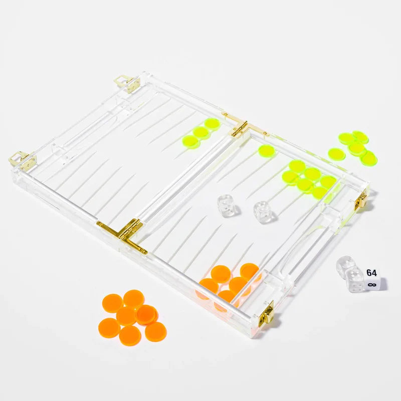 Sunny Life - Lucite Backgammon - small box