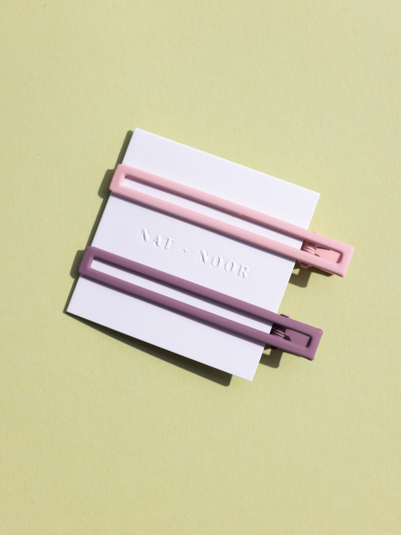 NAT + NOOR - Leia Hair Clip - Mauve + Pink