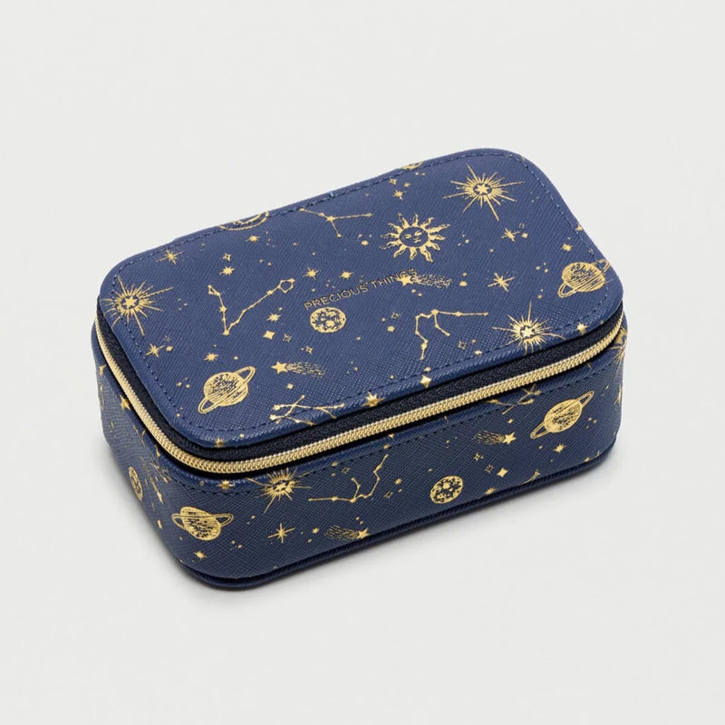Mini Jewellery Box - Navy Celestial