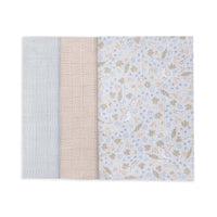 Organic Cotton Muslin Squares - Set of 3 - Nature Trail