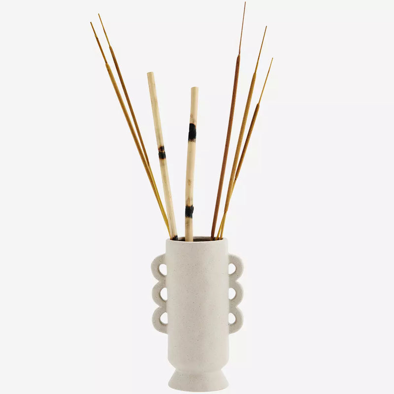 Madam Stoltz - Stoneware Vase - Off White