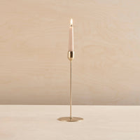 Flute brass candlestick, Brushed: Large