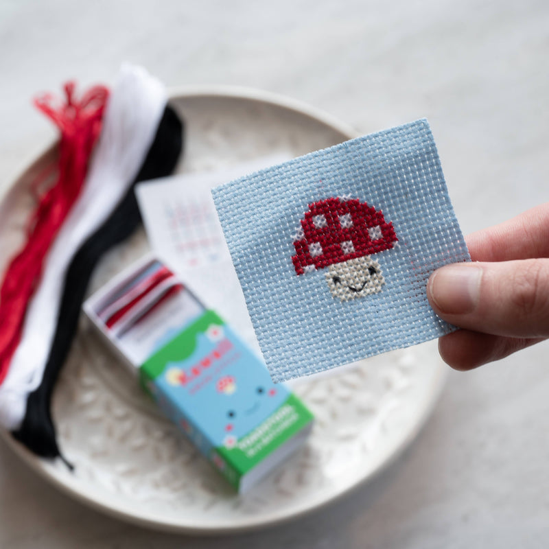 Marvling Bros Ltd - Kawaii Toadstool Mini Cross Stitch Kit