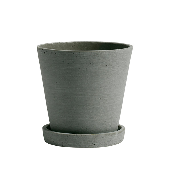 Flowerpot With Saucer - Green - M