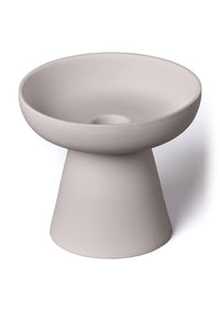 Porcini Grey Candle Holder in Matte Clay (Medium)
