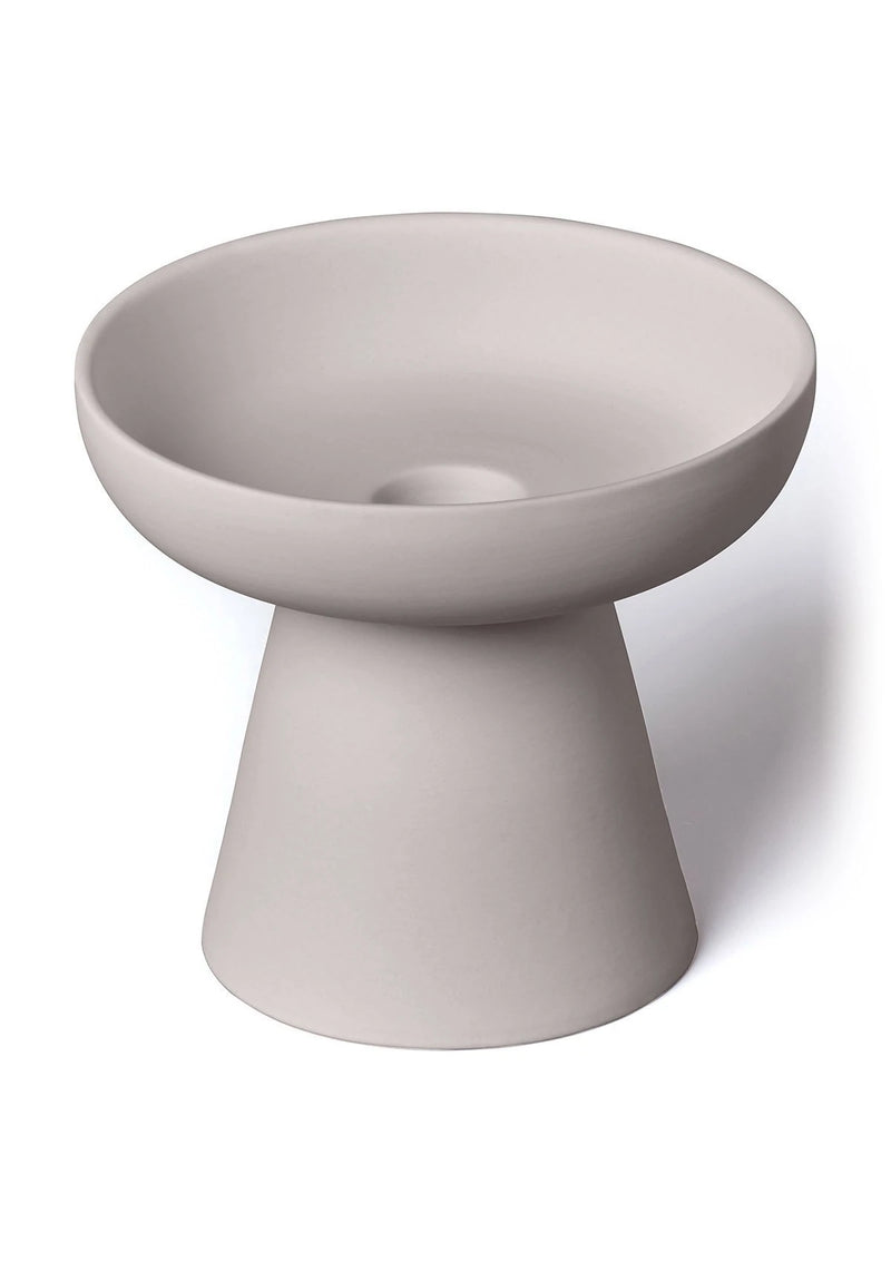 Porcini Grey Candle Holder in Matte Clay (Medium)