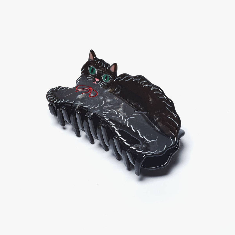 Black Kitty Claw Clip