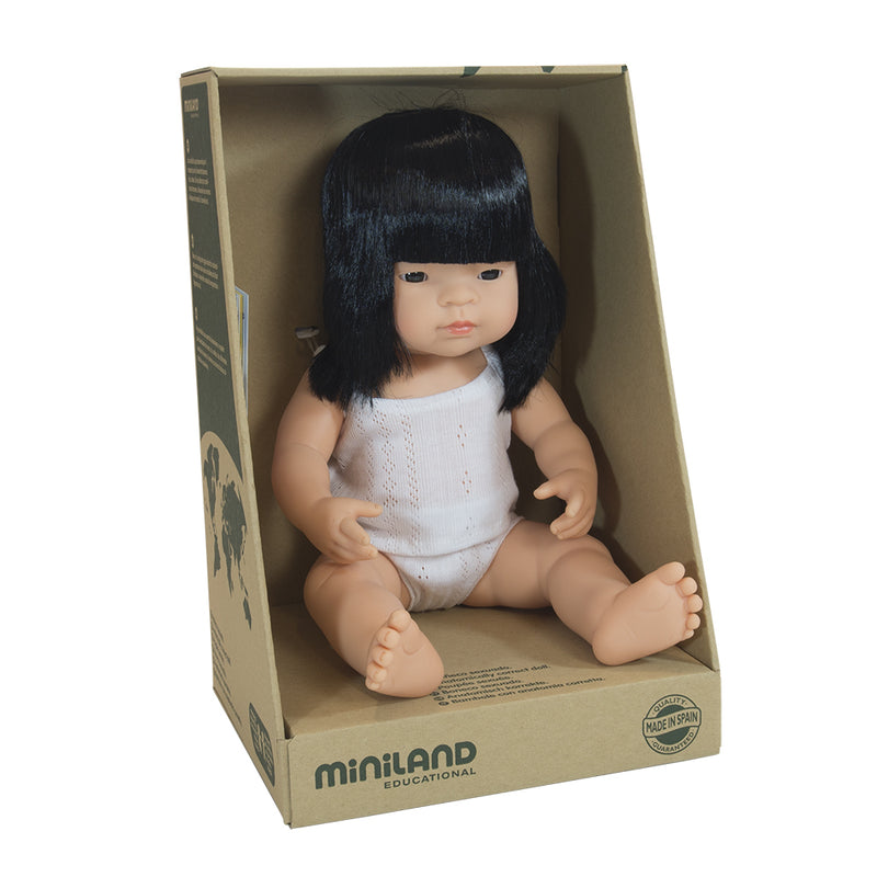Miniland - Toddler Doll asian girl 38CM